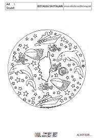 Mandala boyama sayfaları